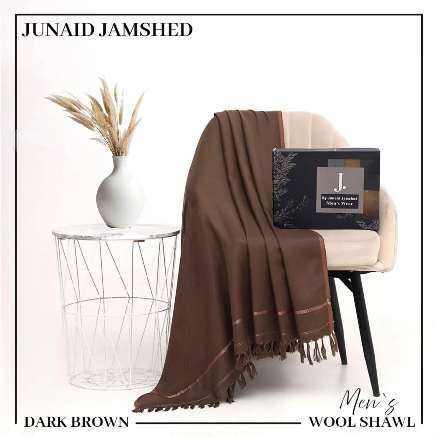 J. Premium Winter Shawl for Men-tobaco