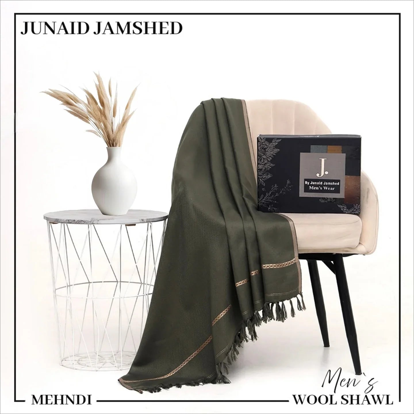 J. Premium Winter Shawl for Men-Green