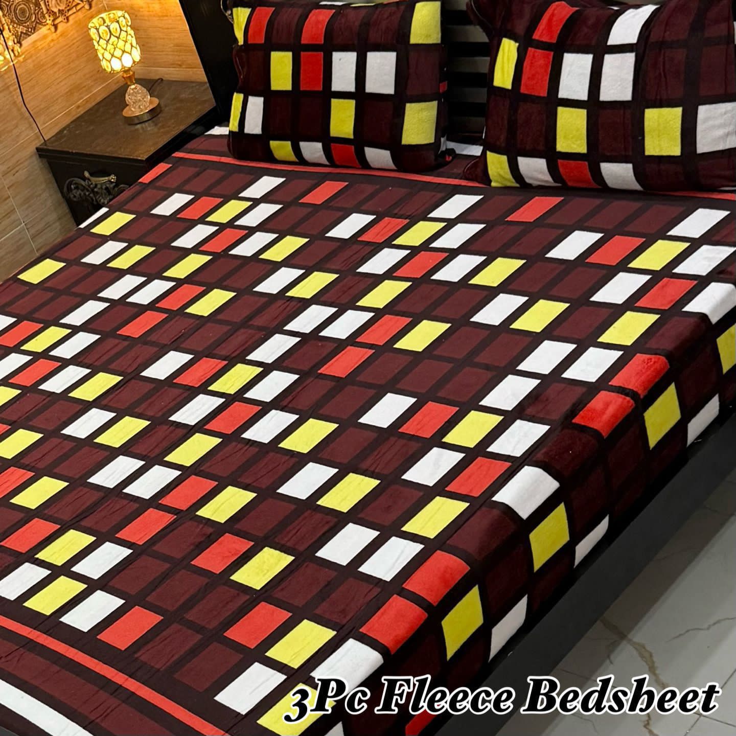 3pc fleece bedsheet